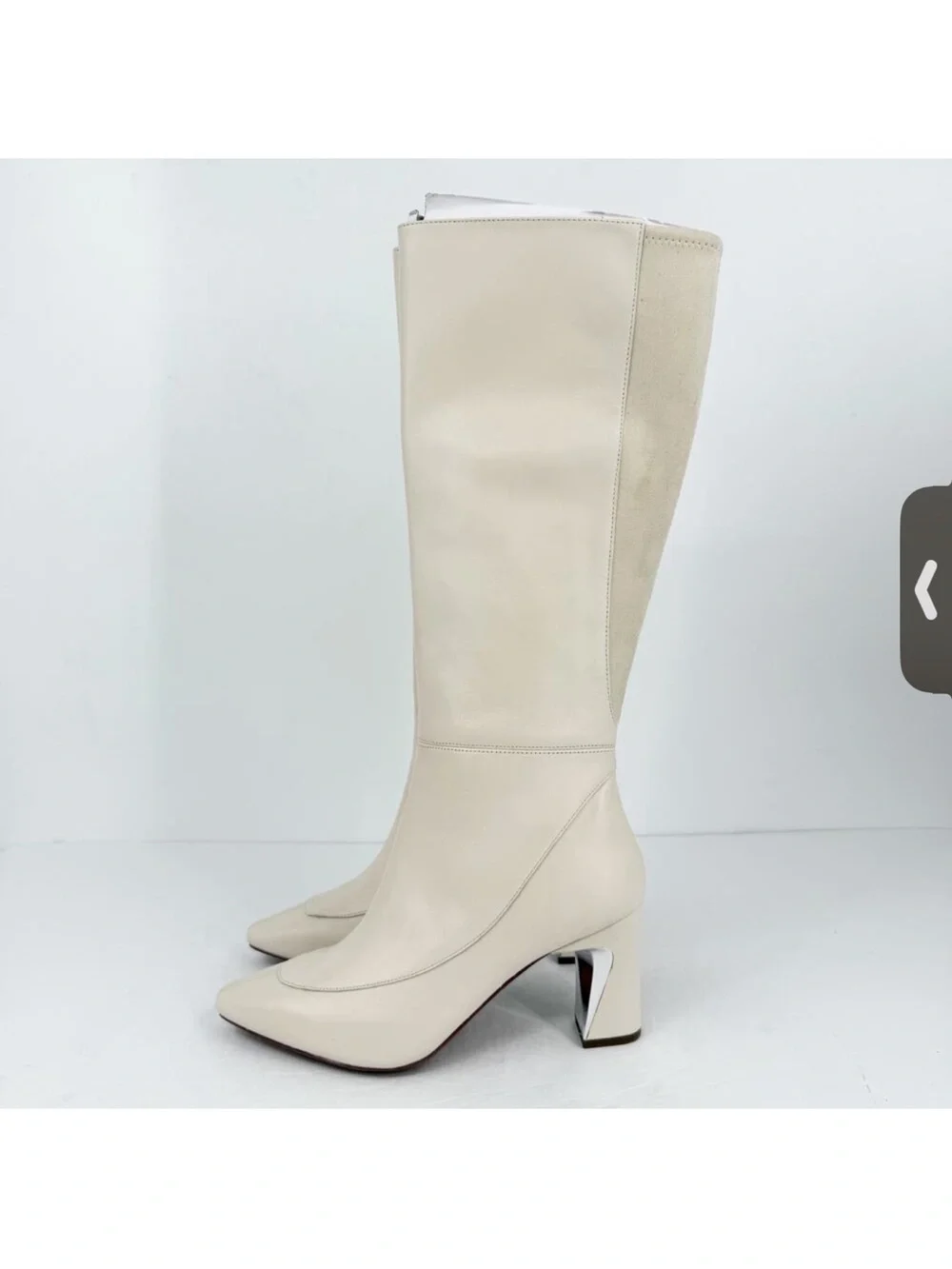 Linea Paolo Women’s cream leather Jamie knee high boots. NWT Size 9 MSRP $280